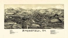 Springfield 1886c Bird's Eye View 24x41, Springfield 1886c Bird's Eye View
